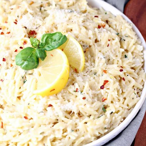 Cheesy Lemon Orzo feature