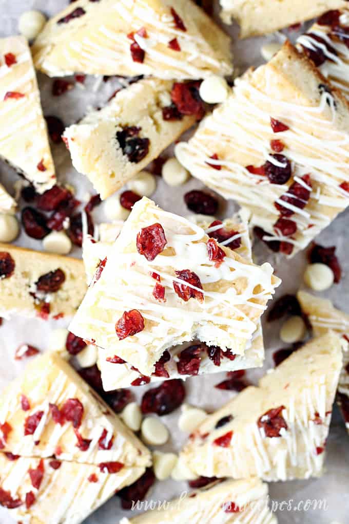 White Chocolate Cranberry Macadamia Bars