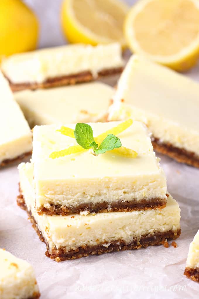 Lemon Ginger Cheesecake Bars