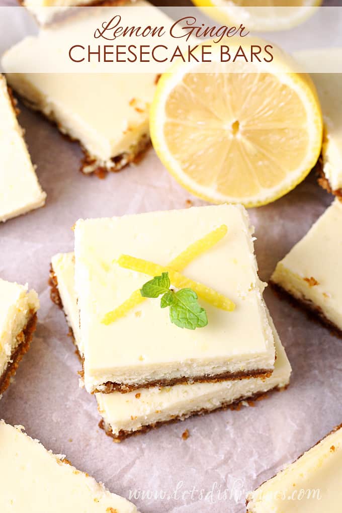 Lemon Ginger Cheesecake Bars