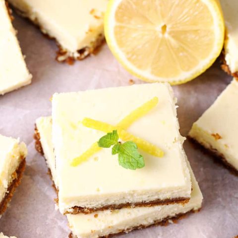 Lemon Ginger Cheesecake Bars feature