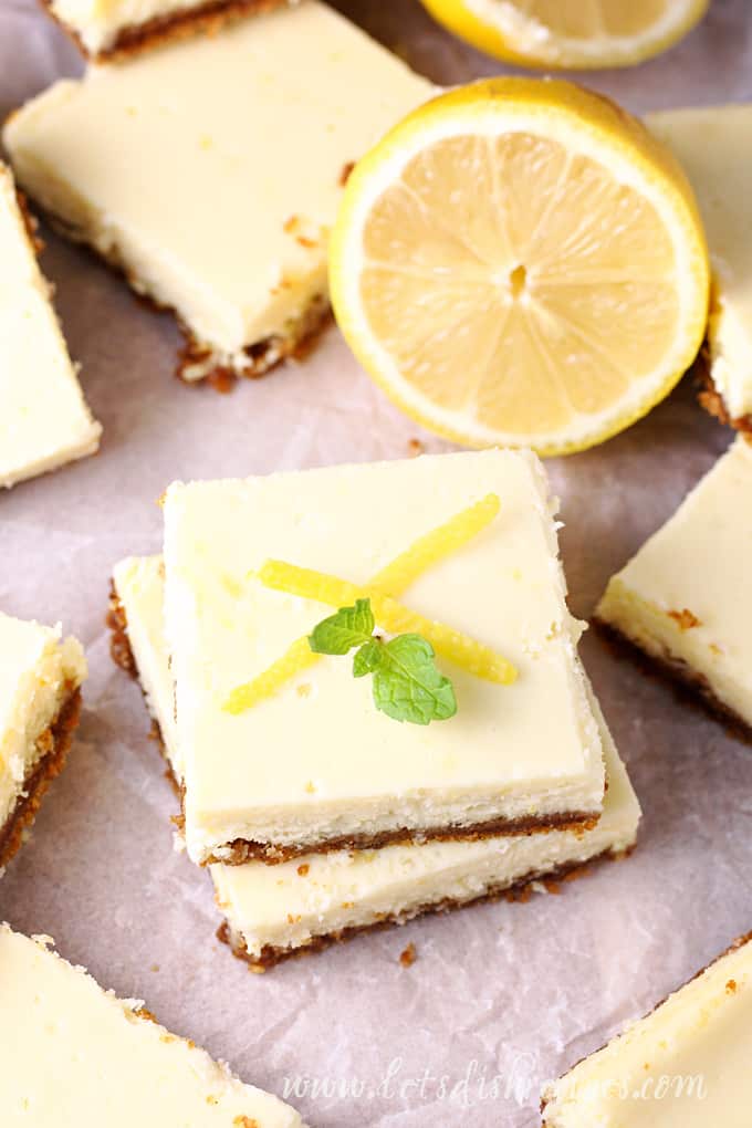 Lemon Ginger Cheesecake Bars