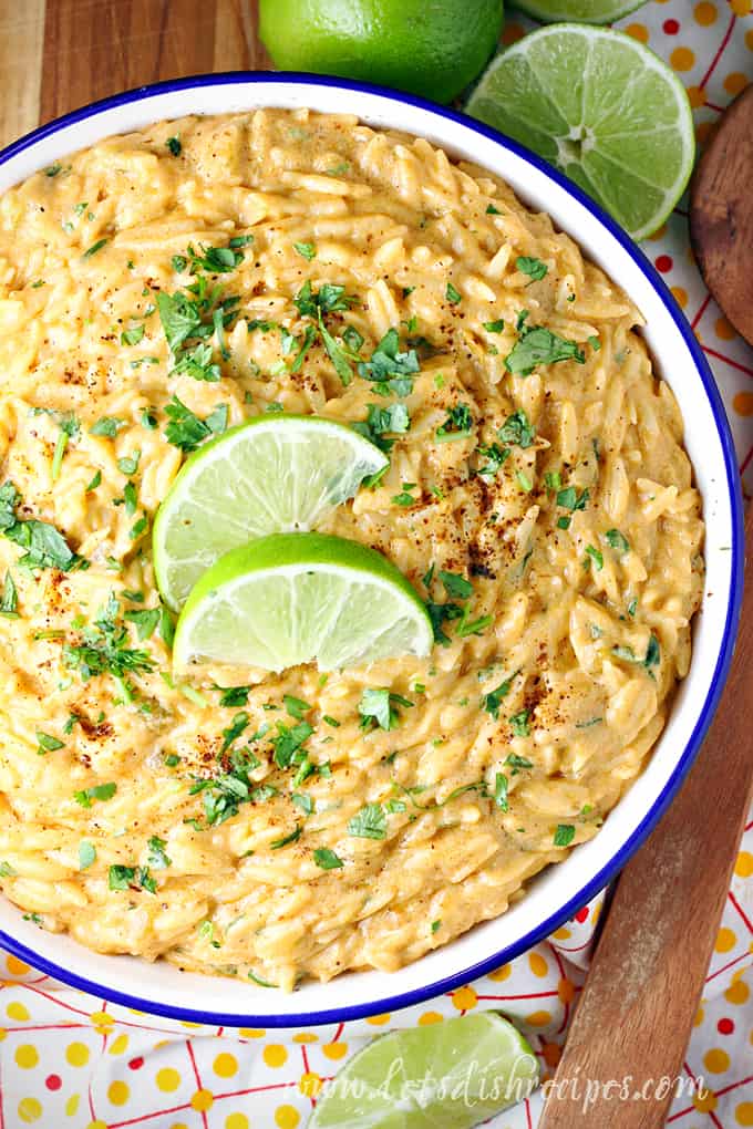 Slow Cooker Cheesy Enchilada Orzo