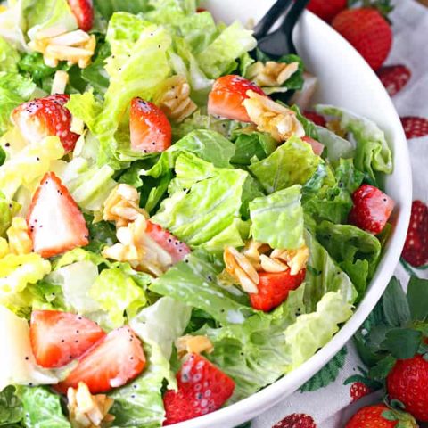 Strawberry Almond Salad feature