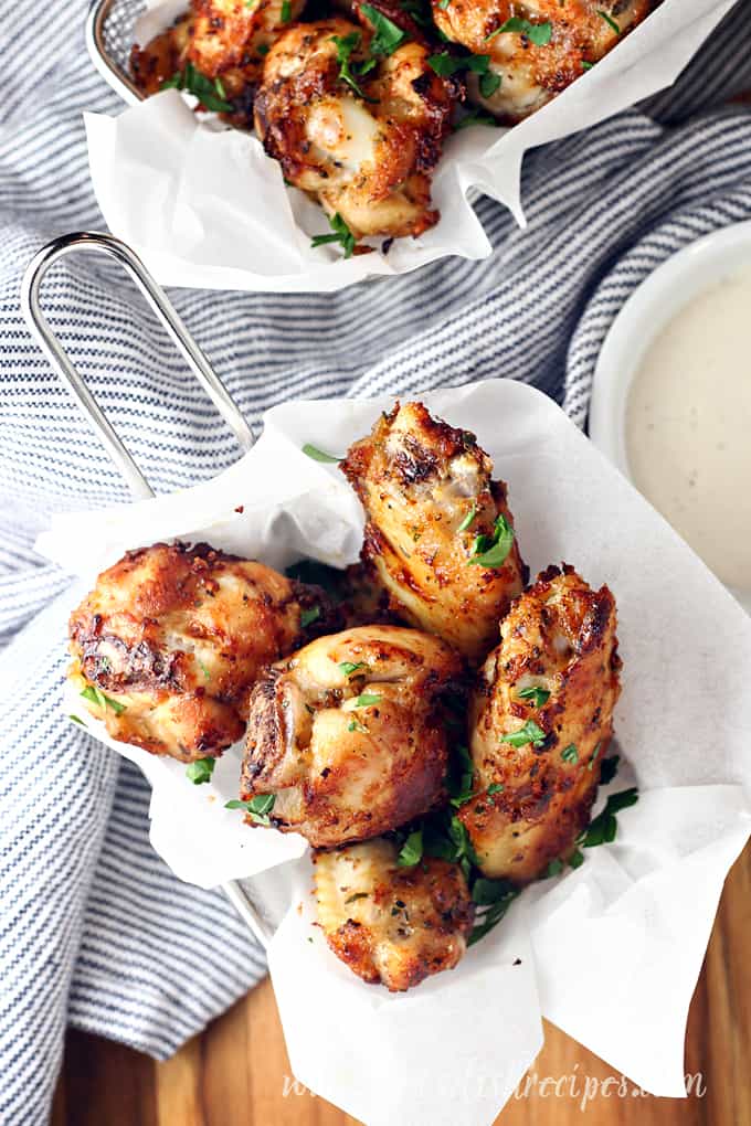 Air Fryer Herb Garlic Chicken Wings