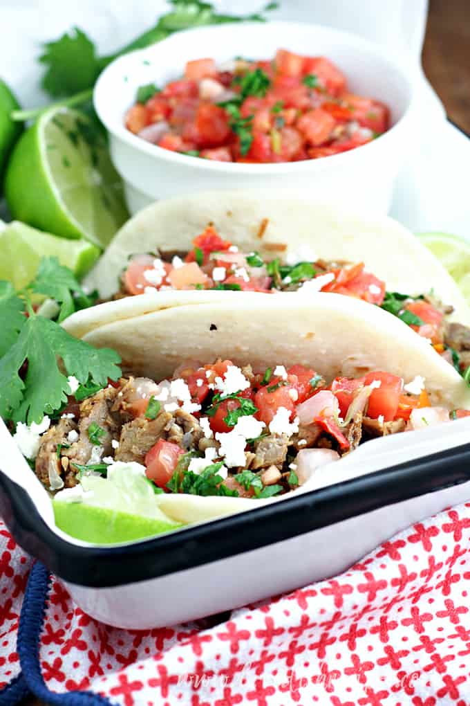 Slow Cooker Coke Brisket Tacos