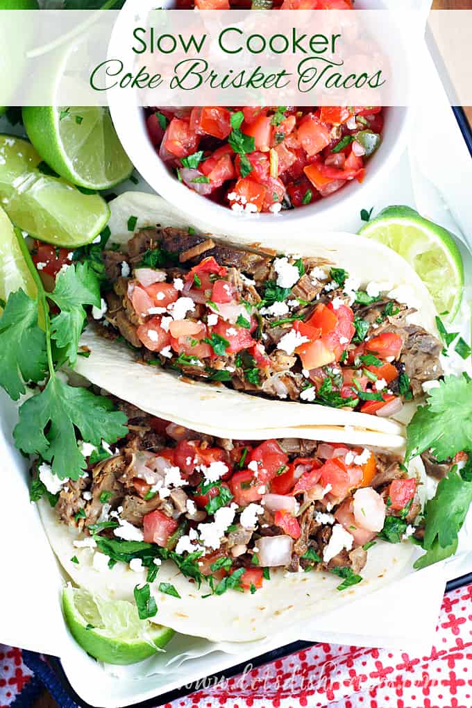 Slow Cooker Coke Brisket Tacos