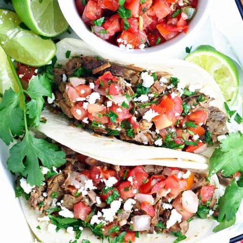 Slow Cooker Coke Brisket Tacos feature