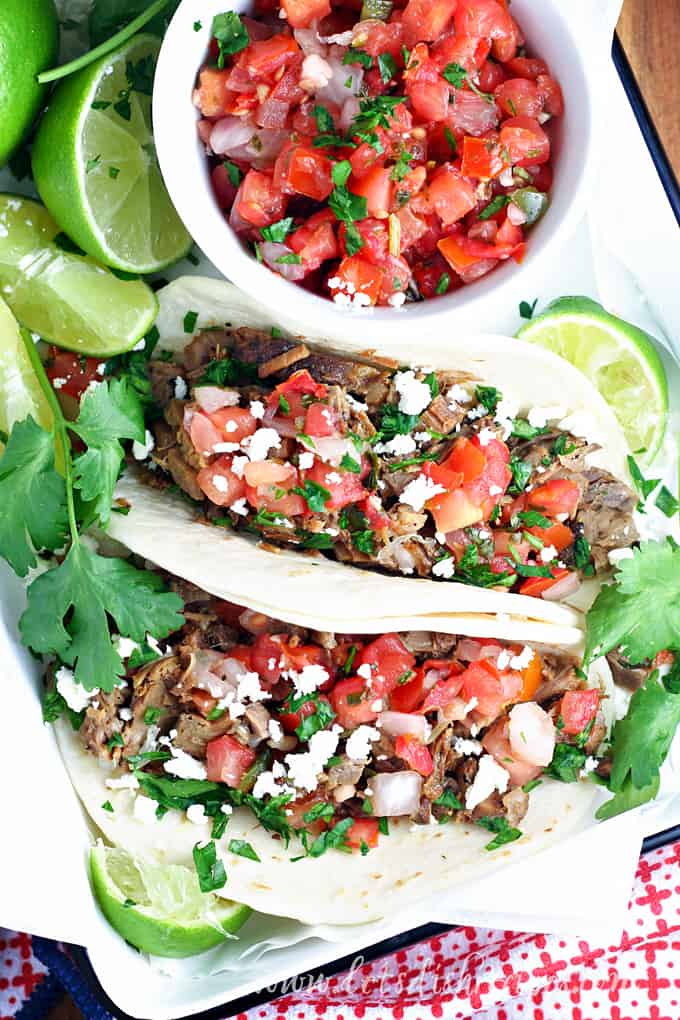 Slow Cooker Coke Brisket Tacos