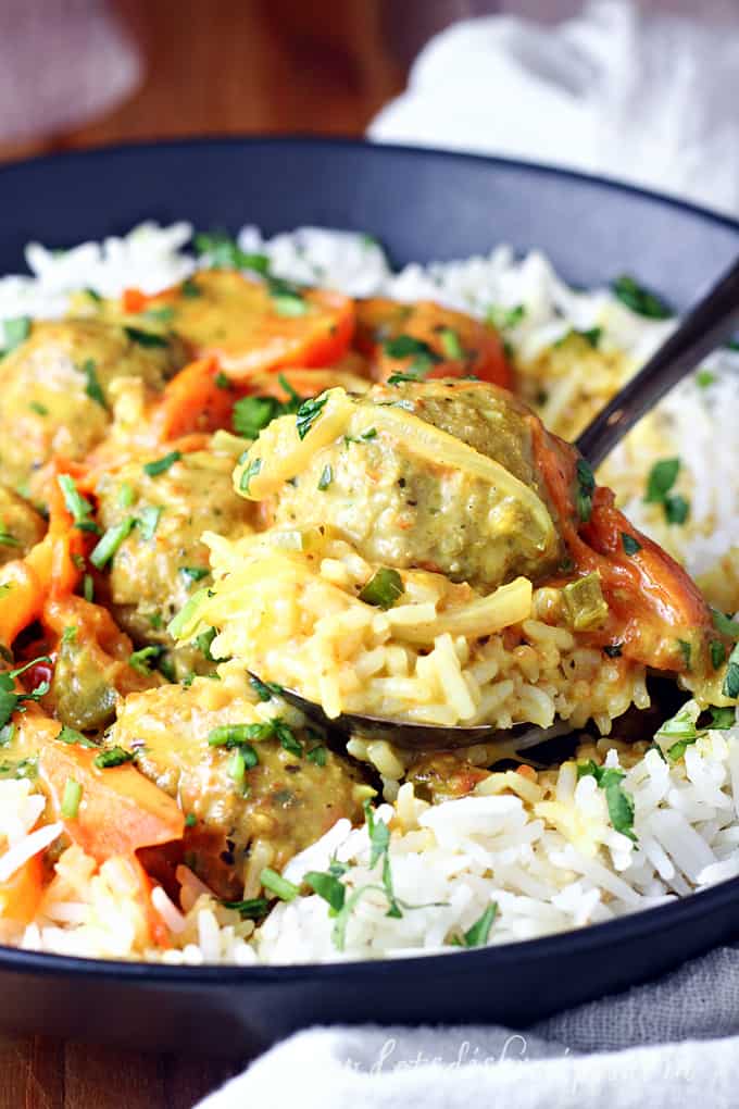 Thai Chicken Meatball Curry 