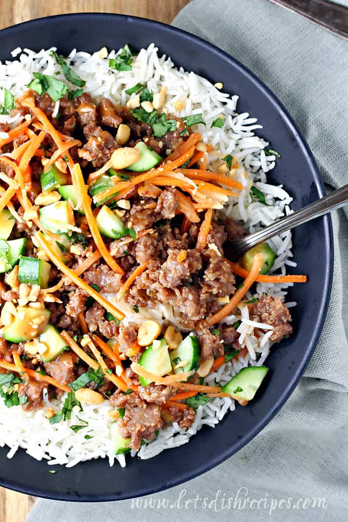 Pork Ginger Rice Bowls