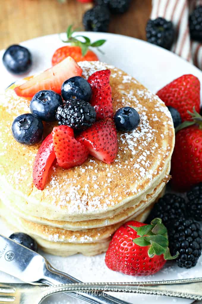 Cinnamon Ricotta Pancakes