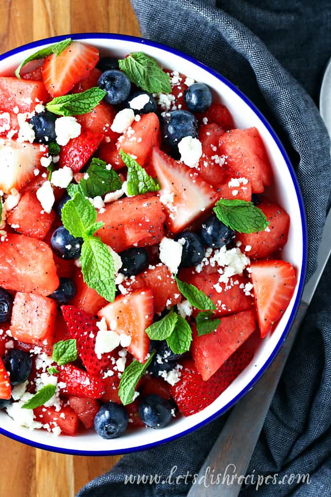 Berry Watermelon Feta Salad