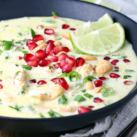 Grilled chicken Coconut Curry Soup feature