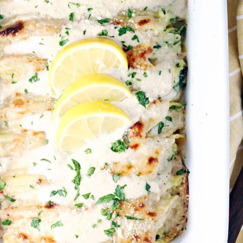 Spinach and Herb Manicotti with Lemon feature