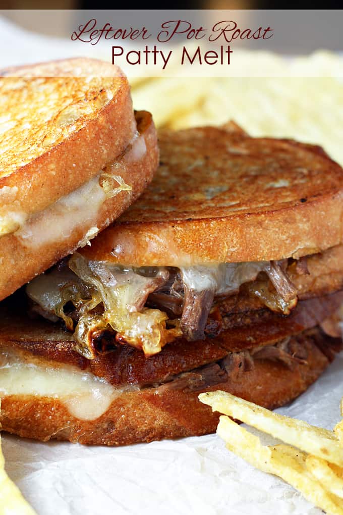 Leftover Pot Roast Patty Melts