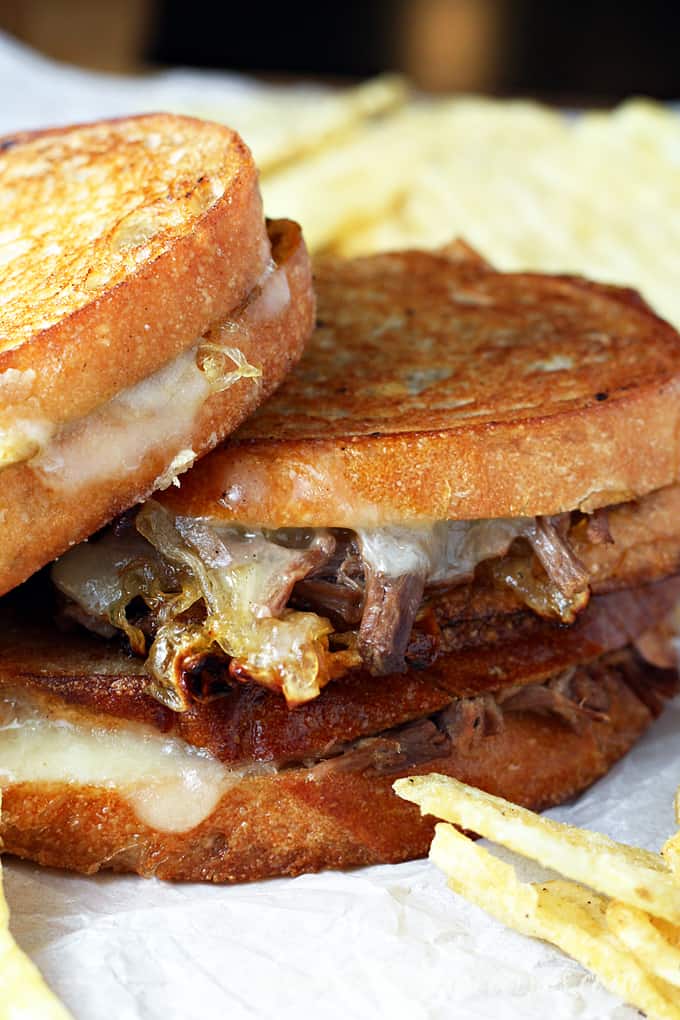 Leftover Pot Roast Patty Melts