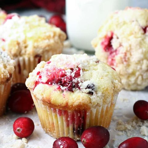 Cranberry Cream Cheese Muffins feature