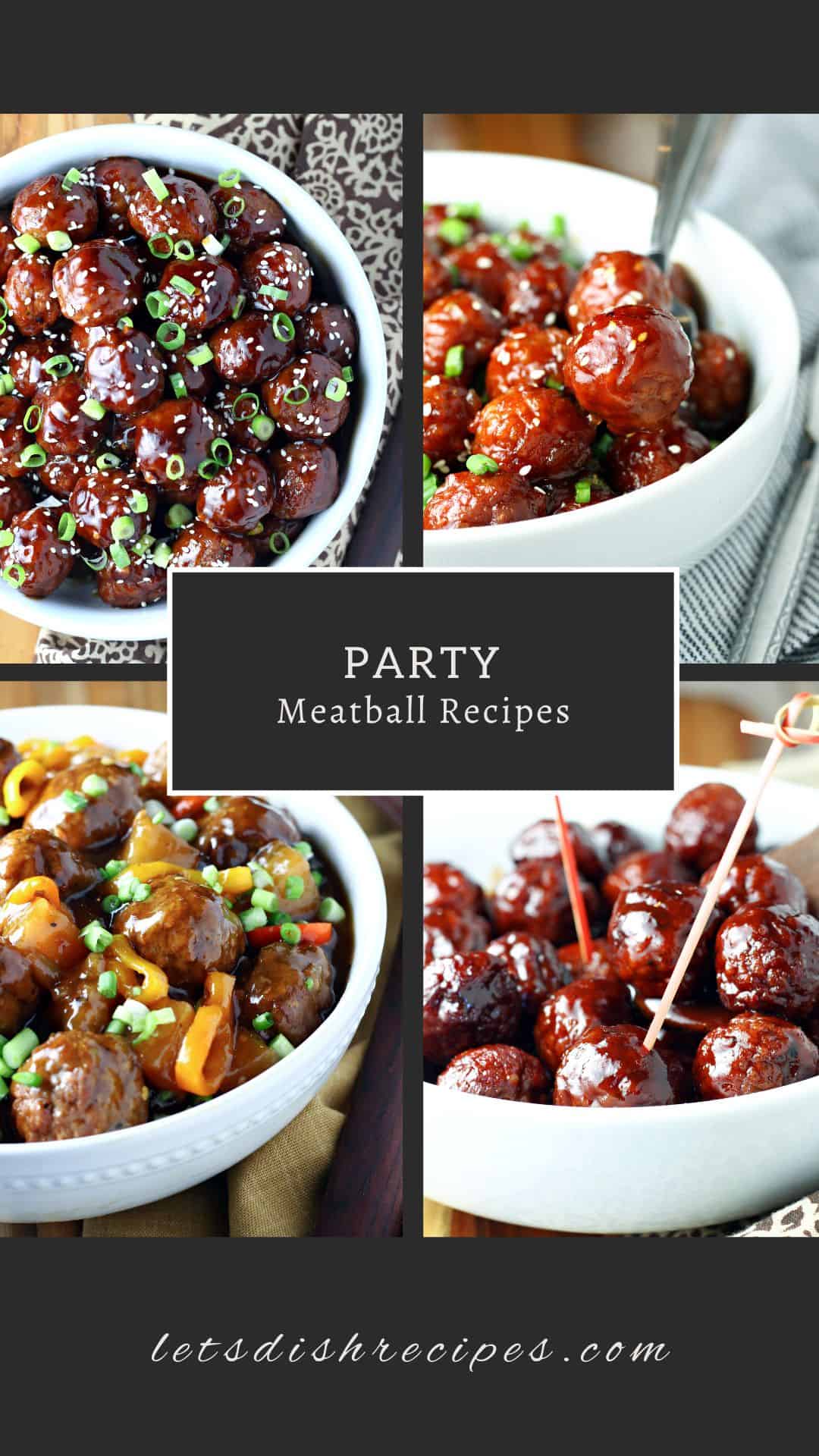 Best Party Meatball Recipes collage