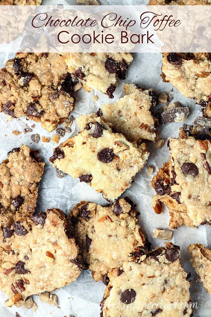 Chocolate Chip Toffee Cookie Bark