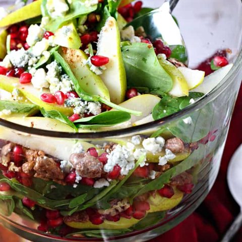 Layered Pear Pomegranate Salad feature