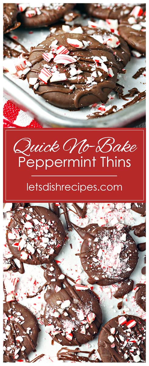 Easy No-Bake Peppermint Thins