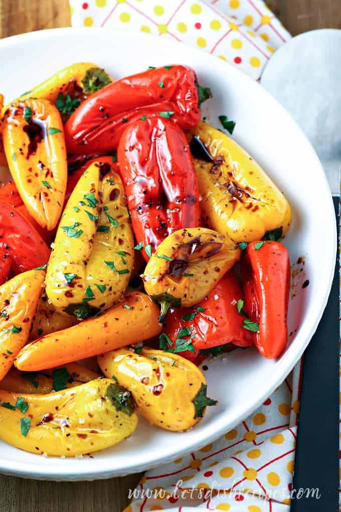 Balsamic Roasted Mini Peppers