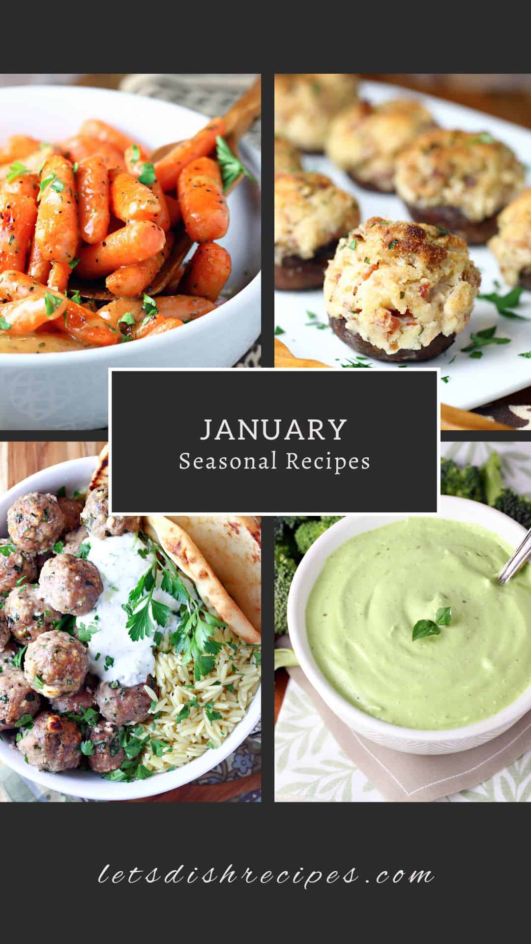 In Season Recipes: January collage