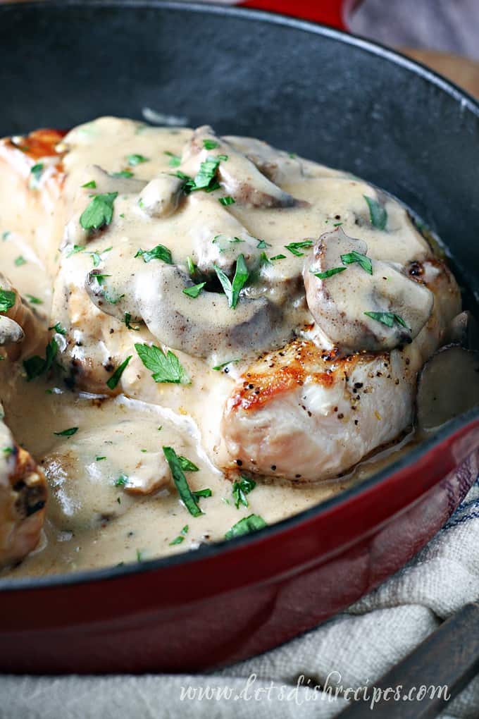 Pork Chops with Creamy Mushroom Gravy