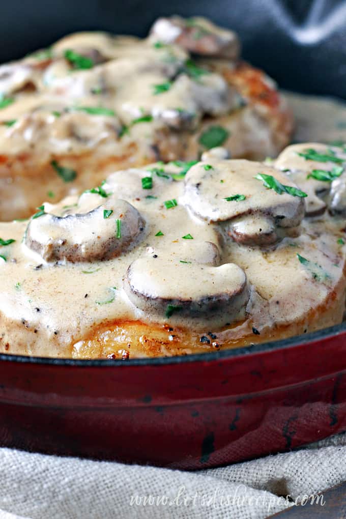 Pork Chops with Creamy Mushroom Gravy