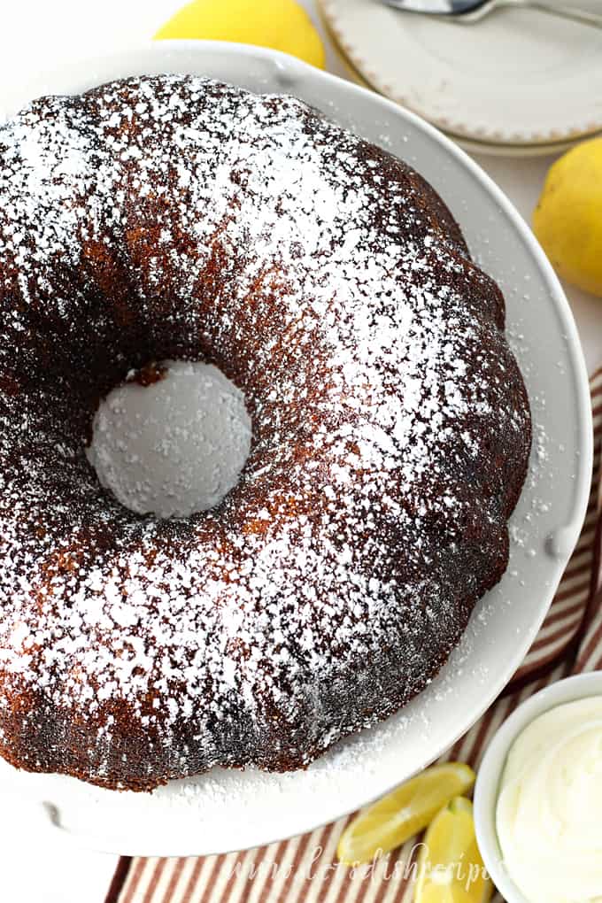 Carrot Cake Bundt Cake with Lemon Cream Cheese Frosting