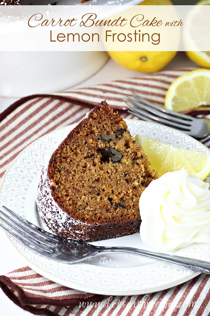 Carrot Cake Bundt Cake with Lemon Cream Cheese Frosting