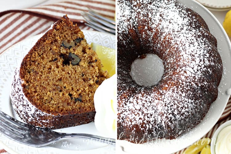 Carrot Cake Bundt Cake with Lemon Cream Cheese Frosting