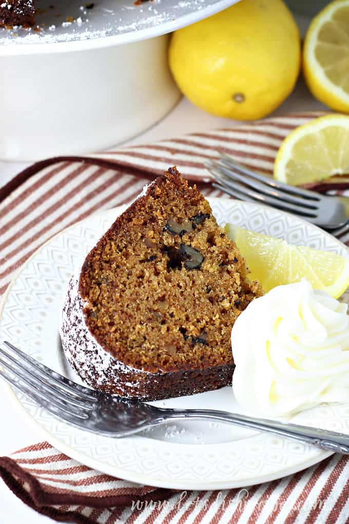 Carrot Cake Bundt Cake with Lemon Cream Cheese Frosting