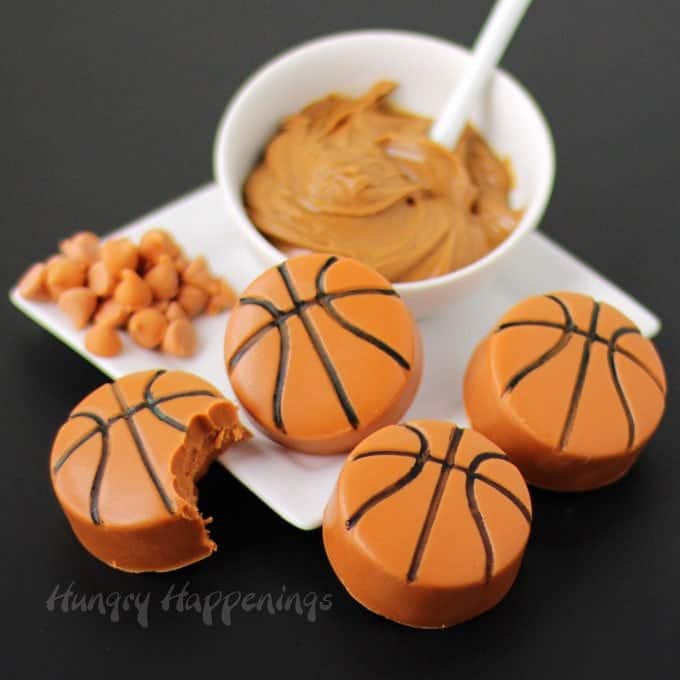 biscoff butterscotch fudge basketballs march madness snacks