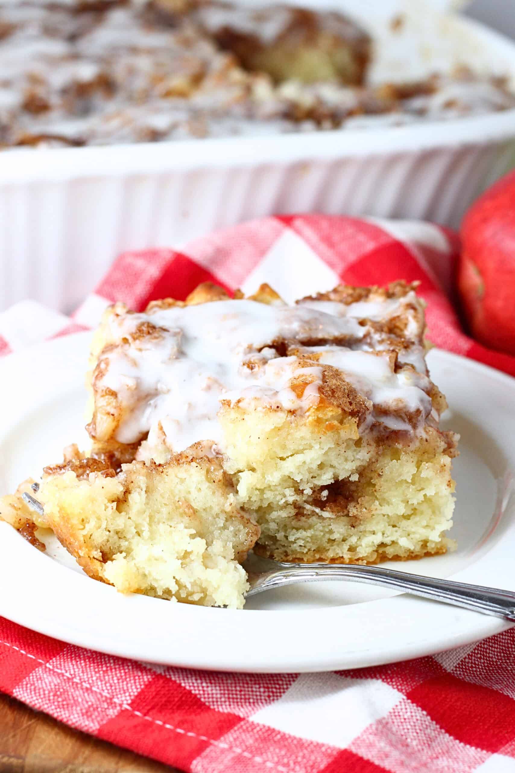 Slice of Apple Fritter Cake