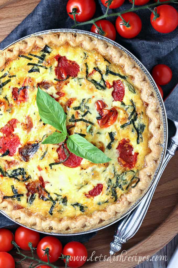 Roasted Tomato Basil Quiche