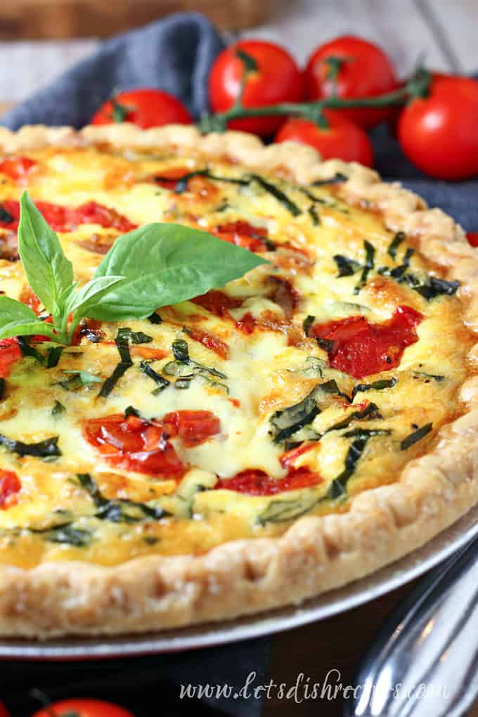 Roasted Tomato Basil Quiche