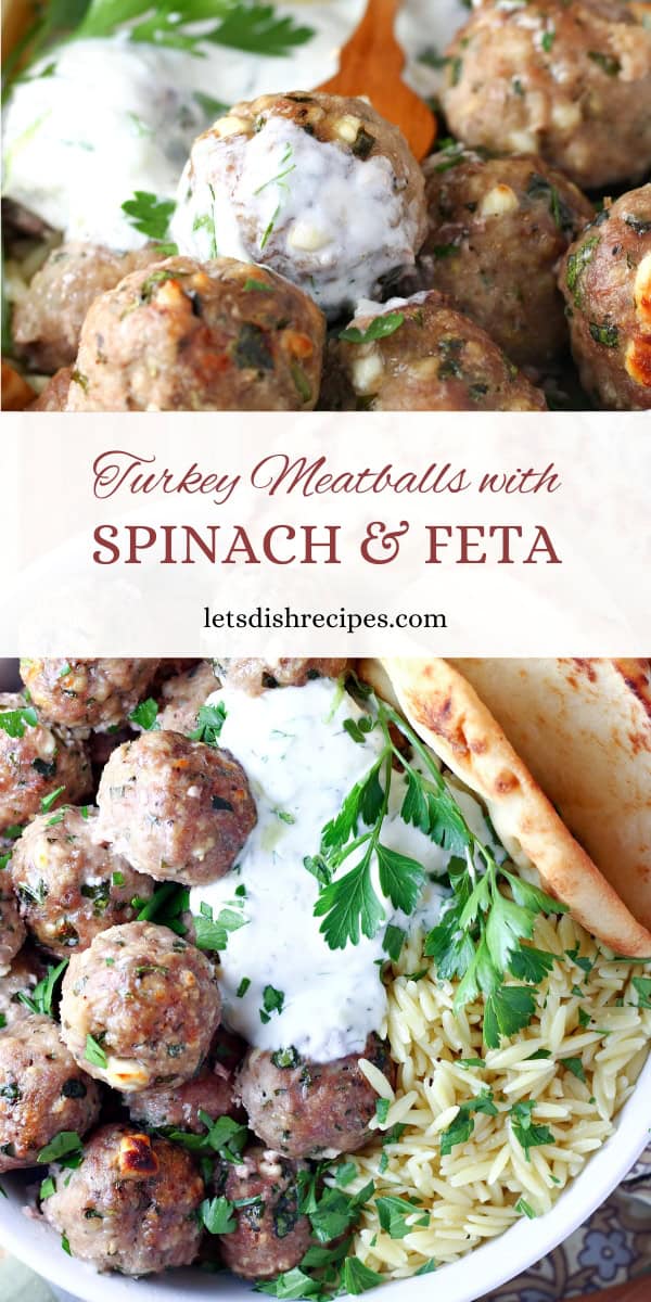 Greek Turkey Meatballs with Spinach and Feta