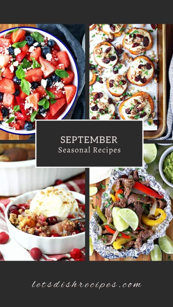 September Seasonal Recipes Collage