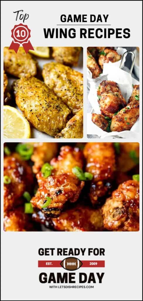 Top 10 Game Day Wing Recipes Collage